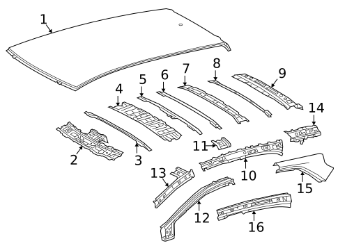 Roof & Components for 2024 Toyota Corolla #0