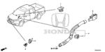 53729S0XA01 - Body/Air Conditioning: CLIP, RETURN HOSE (BLACK) for Honda Image