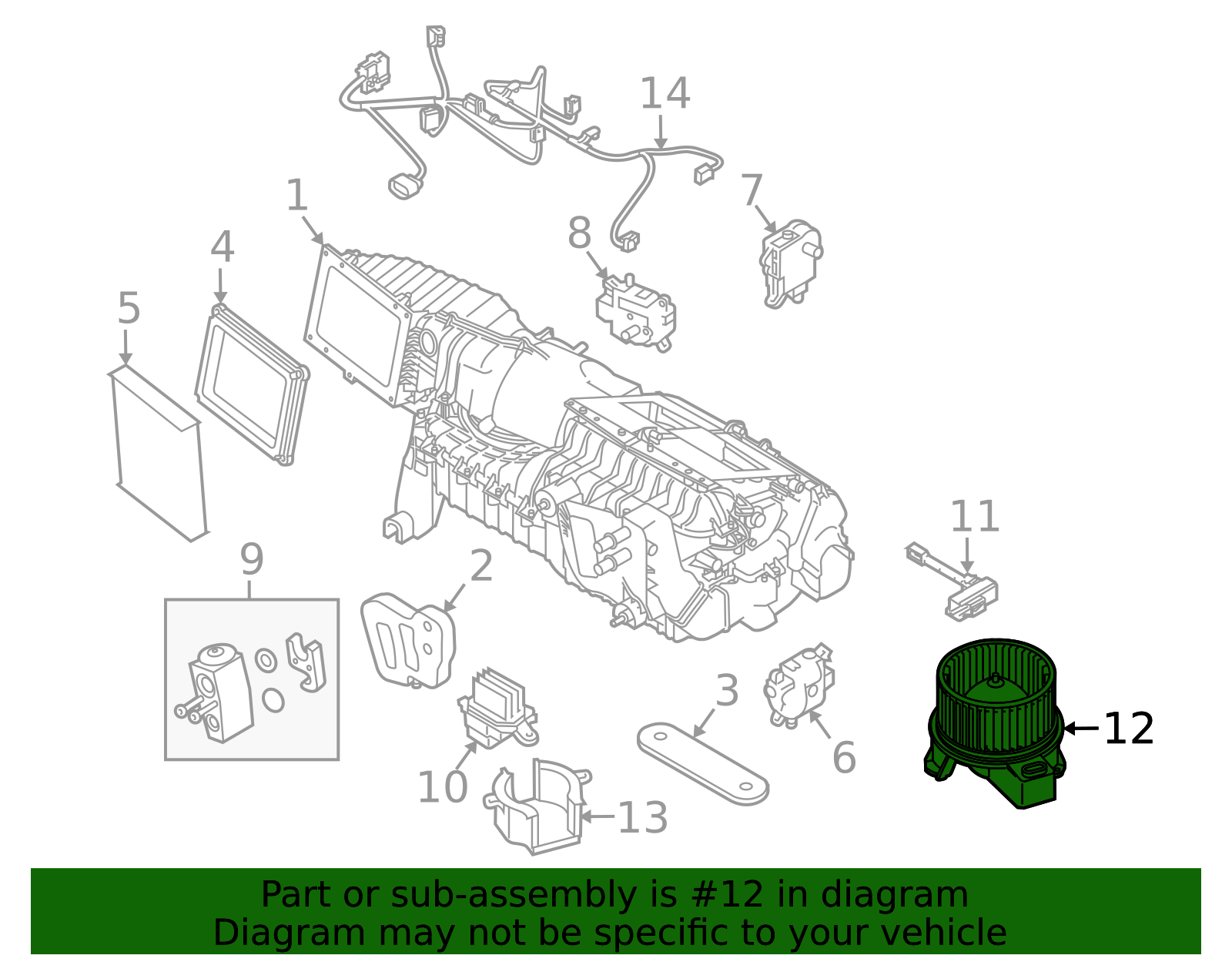 2010-2014 Ford Mustang | Blower Motor | AR3Z-19805-B | Walls' Ford Parts