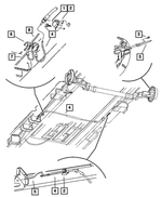 6502468 - Parking Brake: Hex Flange Head Screw, Mounting for Chrysler: Pacifica, Town &amp; Country, Voyager | Dodge: Caravan, Durango, Grand Caravan, Ram 2500, Ram 3500 | Jeep: Wrangler Image
