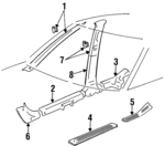 7624160G01T01 - : Center Pillar Trim for Suzuki Image