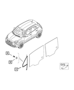 68285352AA - Glass: Quarter Vent Window Glass, Right for Fiat: 500X Image
