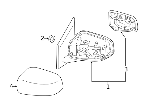 Outside Mirrors for 2017 Mitsubishi Mirage #0