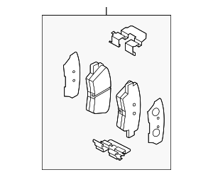58302G2A50 - Brakes: Disc Brake Pad Set Rear for Kia: Niro Image