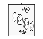 58302G2A50 - : Disc Brake Pad Set Rear for Kia Image