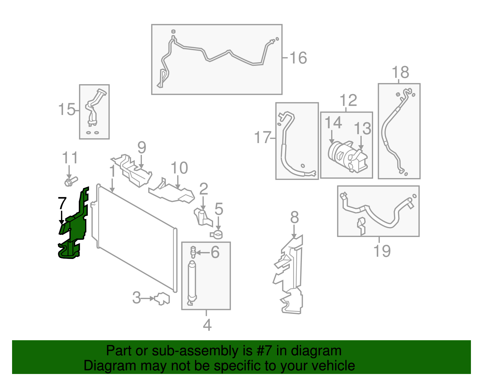 A/C Condenser Seal - Nissan (92184-1GR0A)