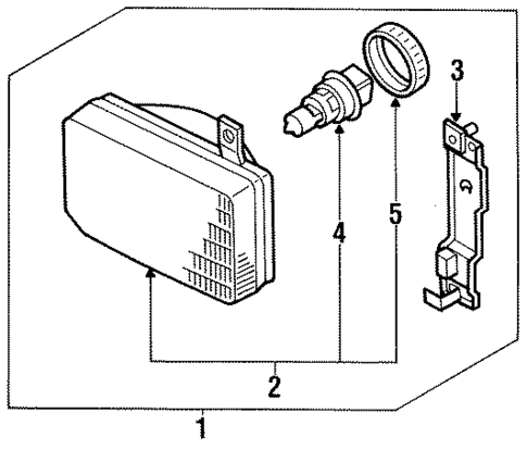 Headlamp Components for 1990 Nissan Pathfinder #0