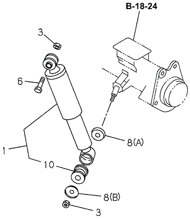 Rear Shock Absorber for 1997 Acura SLX #0