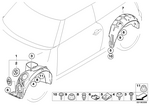 51717207578 - Vehicle Trim: Cover, Wheel Housing, Front Right for Mini Image