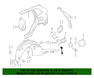 90684-T6L-003 - Fuel Filler Housing Clip 2018-2026 Honda | Honda Parts ...