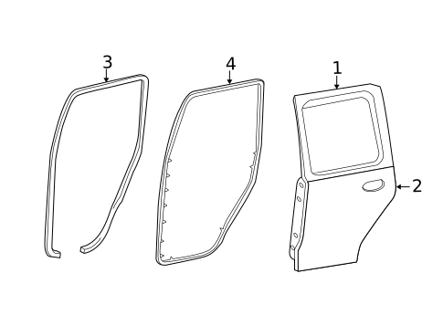 Door & Components for 2001 Ford Expedition #1
