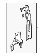 85588768 - Body: Inner Center Pillar for Chevrolet: Silverado 1500, Silverado 2500 HD, Silverado 3500 HD | GMC: Sierra 2500 HD, Sierra 3500 HD Image