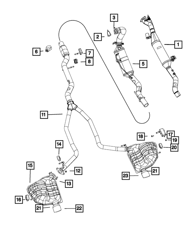 68329874AA - Exhaust: Catalytic Converter for Mopar Image
