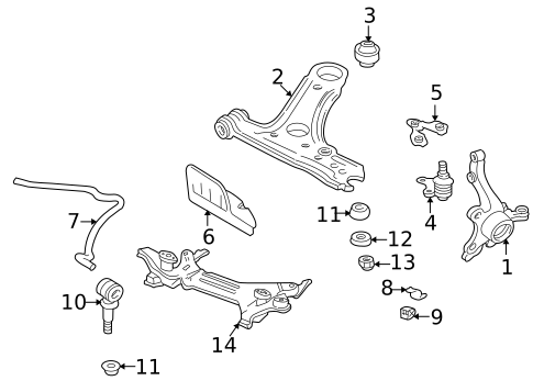 Suspension Components for 1999 Volkswagen Cabrio #1