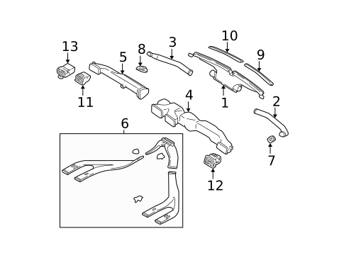 Ducts for 2000 Subaru Legacy #0