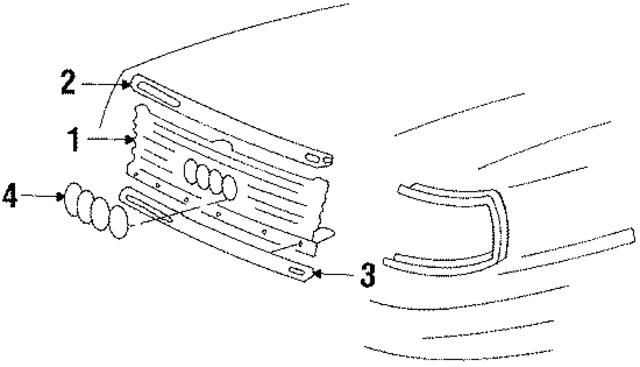 443853655A01C - Body: Grille for Audi Image