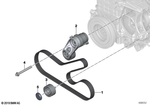 11287628661 - Engine: Ribbed V-Belt for BMW Image