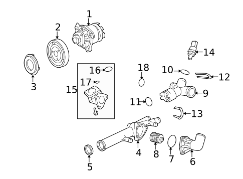 Water Pump for 2008 Porsche Cayenne #0