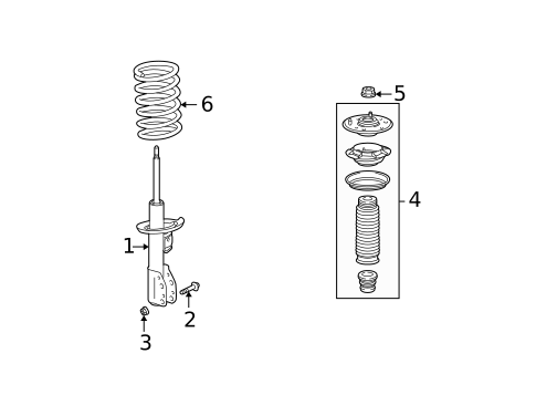 Struts & Components for 2005 Saturn Vue #0