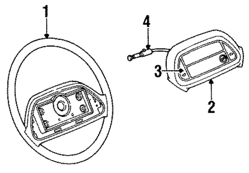 Steering Wheel & Trim for 1993 Buick Commercial Chassis #0