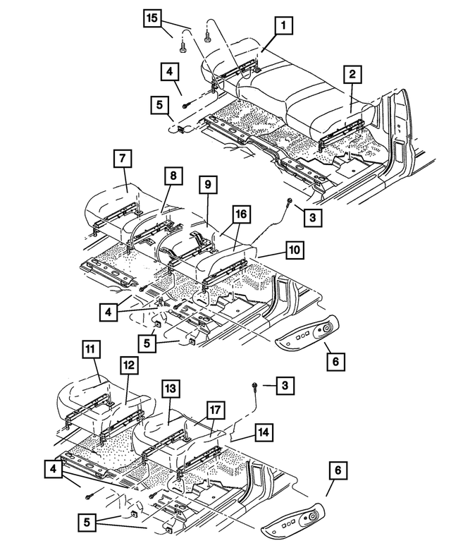 5016625AA - Interior Trim: Manual Seat Adjuster, Driver, Outboard for Mopar Image