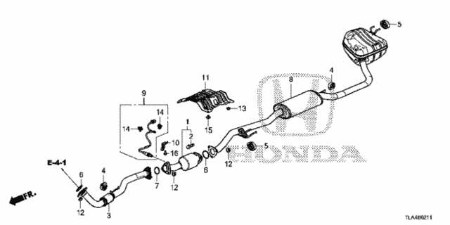 Exhaust Pipe - Muffler (2.4L) (4WD) for 2019 Honda CR-V #0