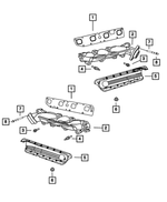 53013855AC - 5.7L Gas; Engine: Exhaust Manifold Shield, Left Side for Chrysler: 300 | Dodge: Challenger, Charger Image