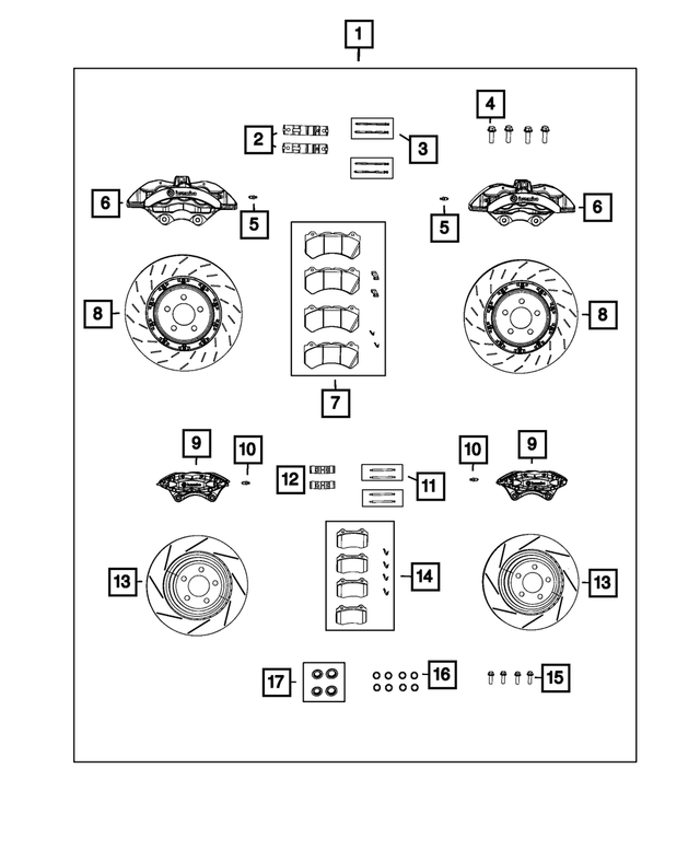 5175108AA - Mopar Accessories - Component Parts: Disc Brake Caliper Assembly, Right for Mopar Image