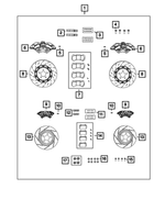5175108AA - Mopar Accessories - Component Parts: Disc Brake Caliper Assembly, Right for Chrysler: 300 | Dodge: Challenger, Charger, Magnum | Jeep: Grand Cherokee Image