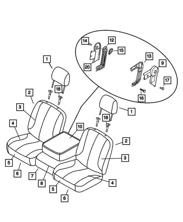 1RT35XDVAA - Interior Trim: Front Headrest for Mopar Image