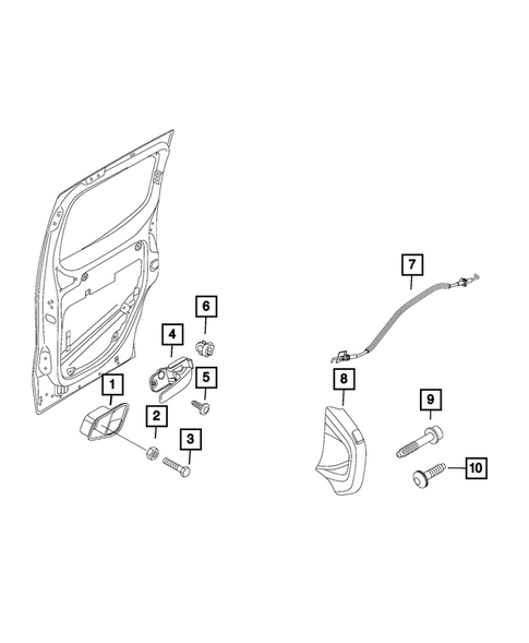 Door Trim Panels-Front and Rear for 2017 Ram ProMaster City #1