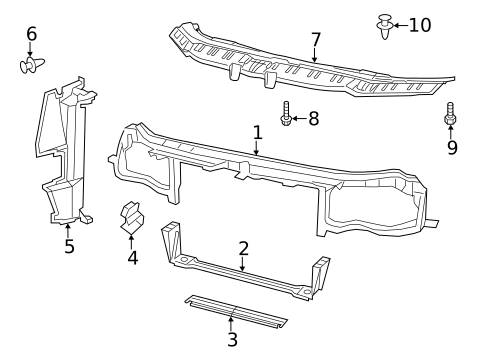 Radiator Support for 2014 Chrysler 300 #0