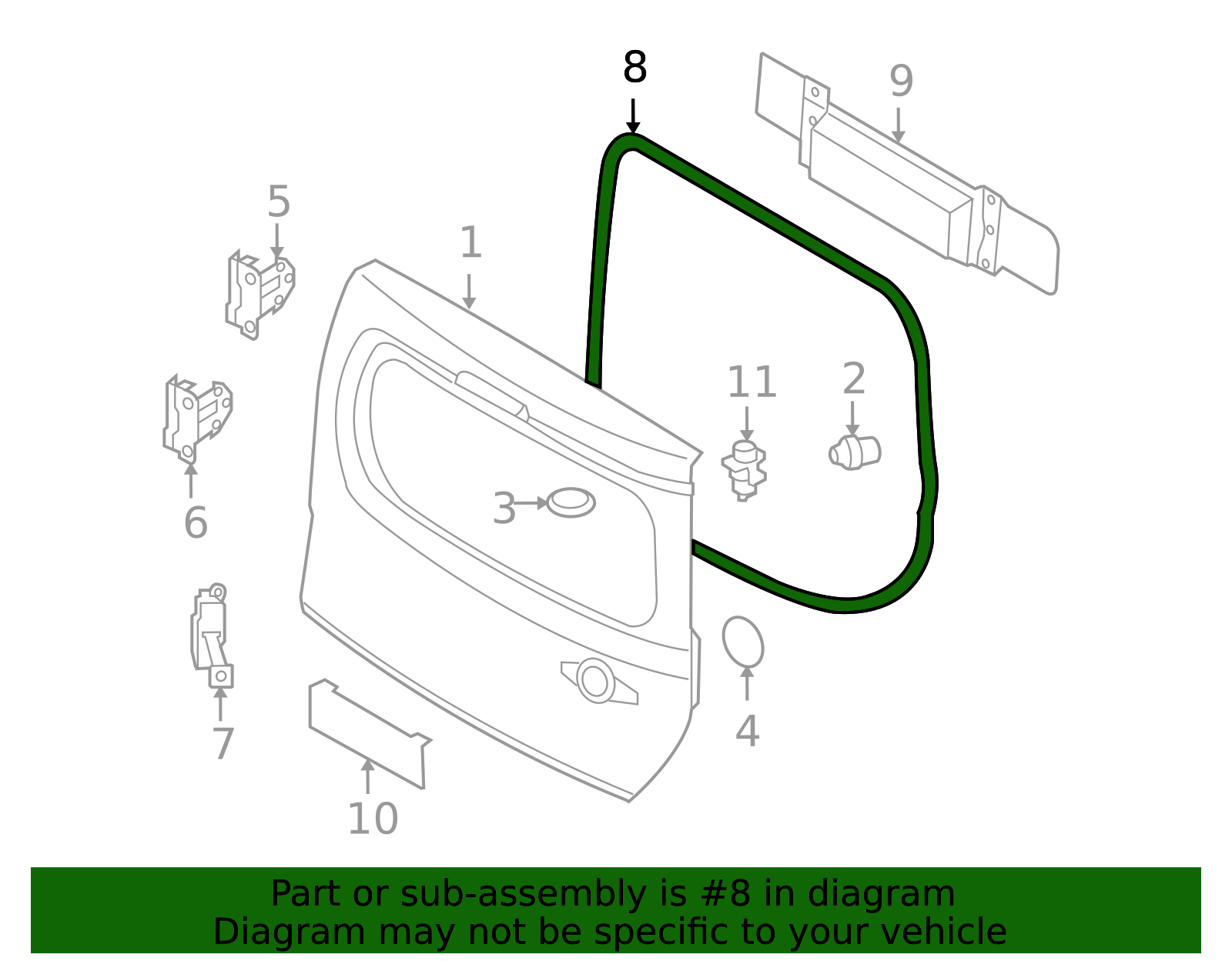 Door Seal 90830-1FC0A | TascaParts.com