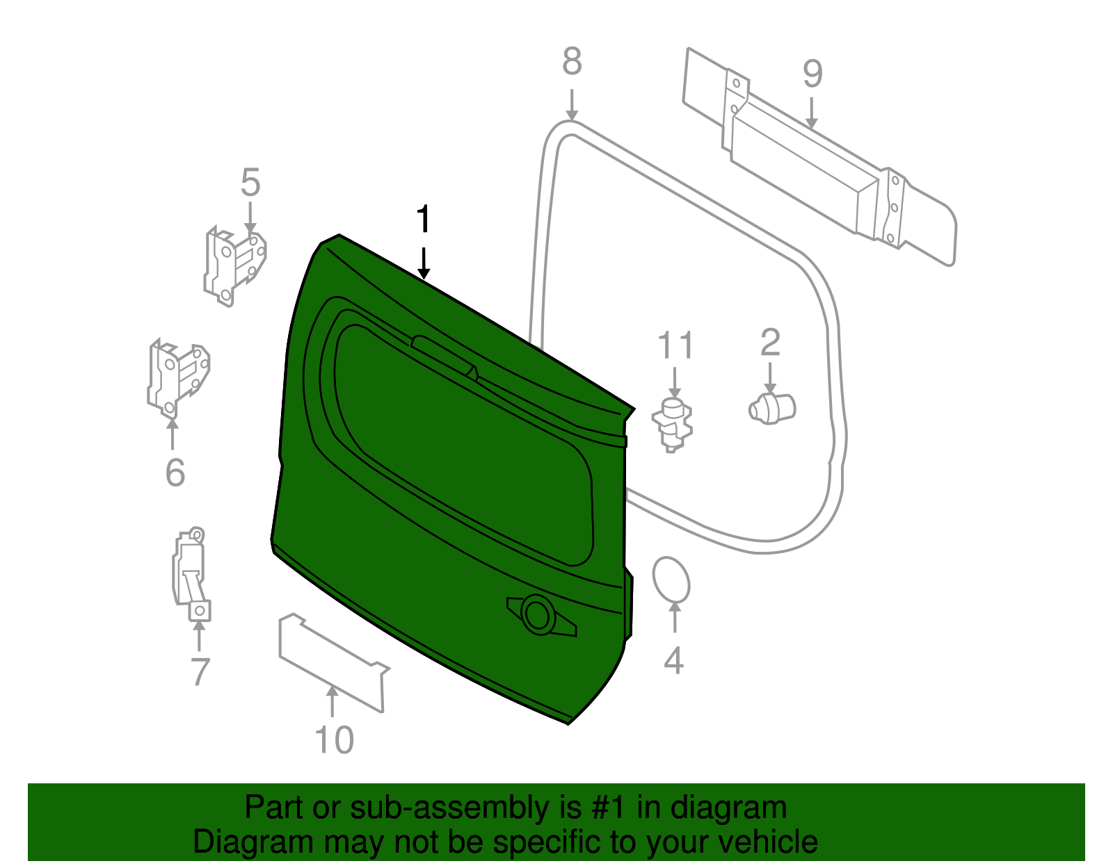 Door Shell - Nissan (KMA0M-1FCCA)