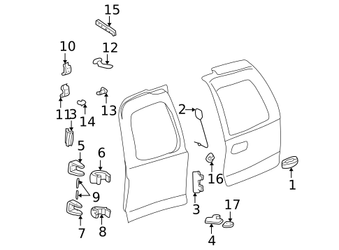Back Door for 2004 Chevrolet Suburban 2500 #0