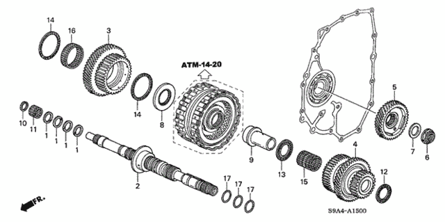 AT Mainshaft (5AT) for 2005 Honda CR-V #0