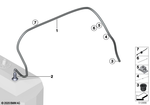 61138384831 - Fuel Supply: Cable Strap with Bracket for BMW Image