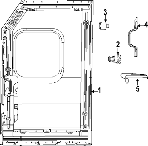 Door & Components for 2025 Ram ProMaster EV #1
