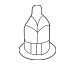 91505TY4A40 - Body: Splash Shield Clip for Honda: Crosstour, Odyssey, Passport, Pilot, Ridgeline Image