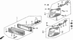 34350SH5A03 - : Light Assembly, L Front Position &amp;Side Marker for Honda Image
