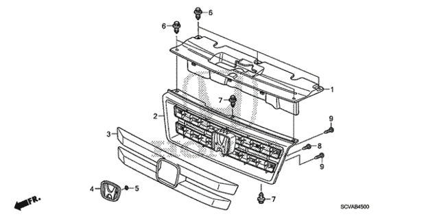 Front Grille (1) for 2007 Honda Element #0