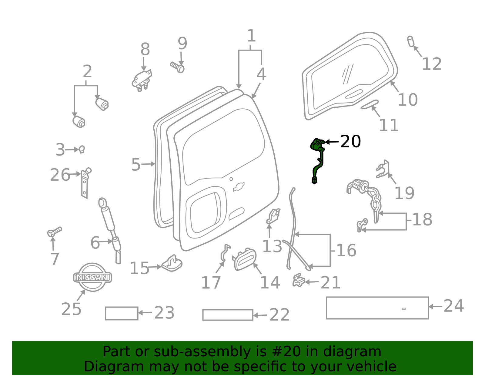 2000-2004 Nissan Xterra Lift-Gate Lock Actuator 90602-2Z600 | Nissan of ...