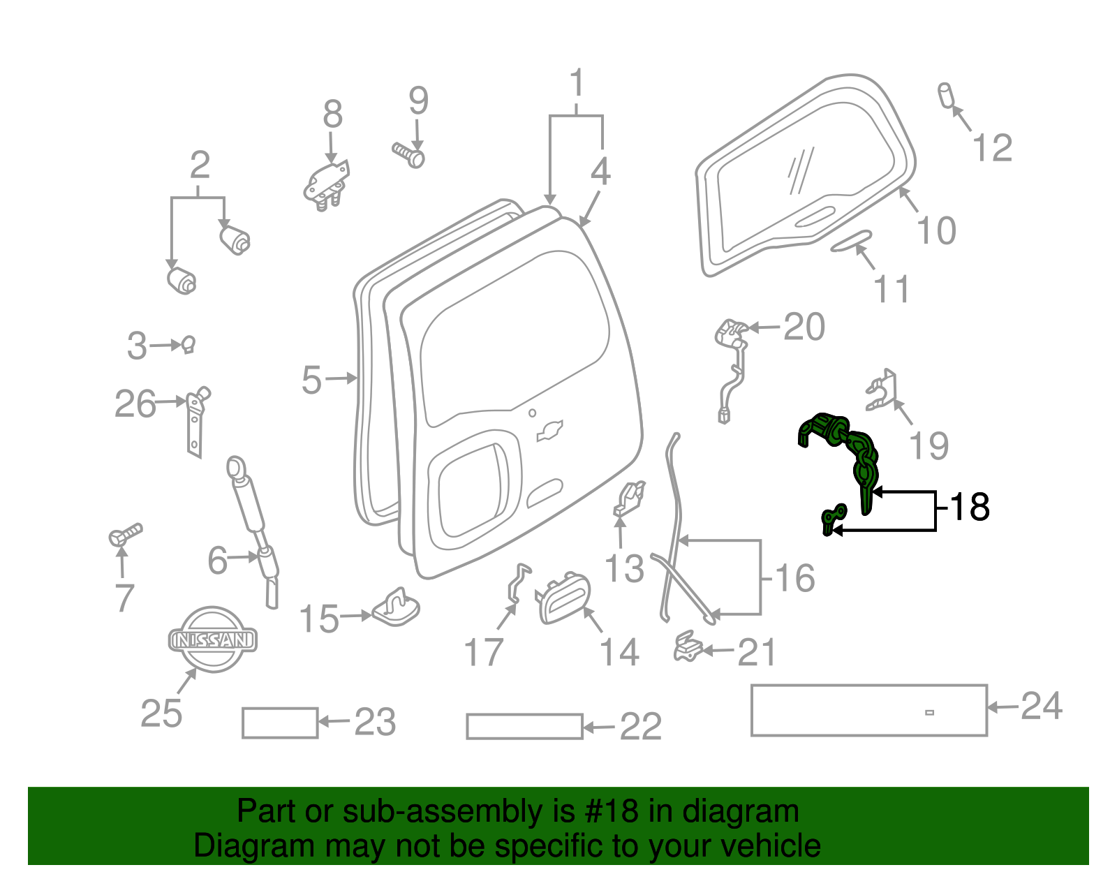 Lock Cylinder - Nissan (K0600-7Z025)