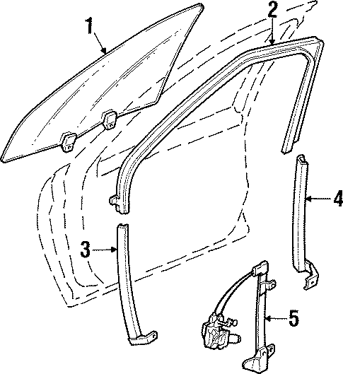 Glass - Front Door for 2003 Pontiac Grand Prix #0