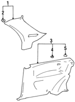 8586022600LG - Body: Upper Quarter Trim for Hyundai: Accent Image