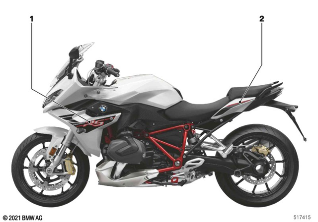 51148358596 - Body Equipment: Lettering for Trim of Right Side Section - Sport for BMW-Motorrad Image