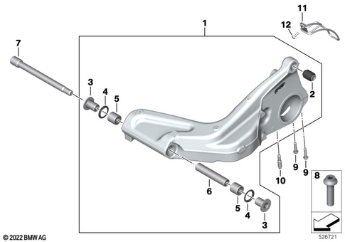 Rear Swing Arm with Bearing, Strut for 2025 BMW-Motorrad CE #1