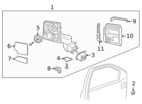 Outside Mirrors for 2021 GMC Sierra 3500 HD #2