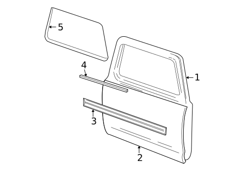 Door & Components for 2001 Ford Explorer #1