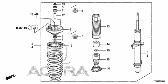 Front Shock Absorber for 2011 Acura TL #0